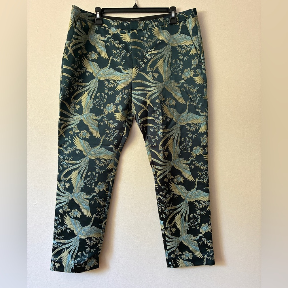 Scotch & Soda Teal and Gold Patterned Pants